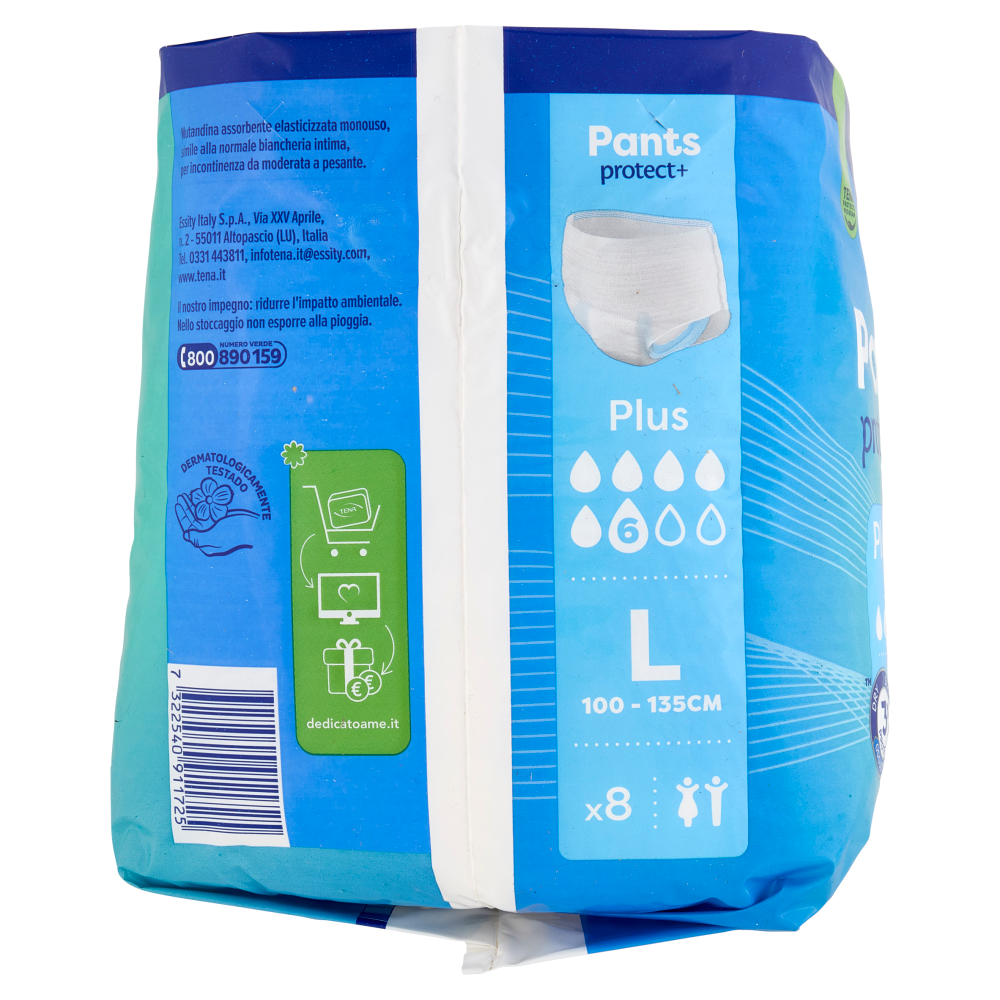 Tena Pants protect+ Plus L 8 pz