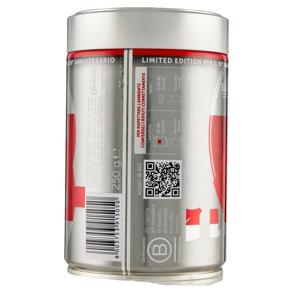 illy Tostato Classico Caffè Macinato Ideale per Moka 250 g