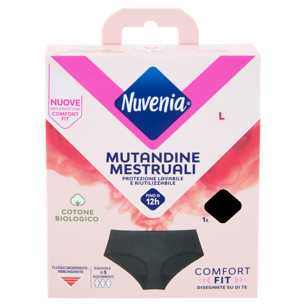 Nuvenia Mutandine Mestruali L Nero 1 pz