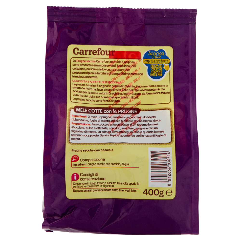 Carrefour Prugne secche con Nocciolo 400 g