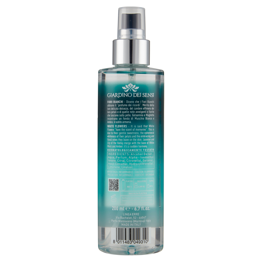 Giardino dei Sensi Acqua Corpo Profumata Fiori Bianchi 200 ml