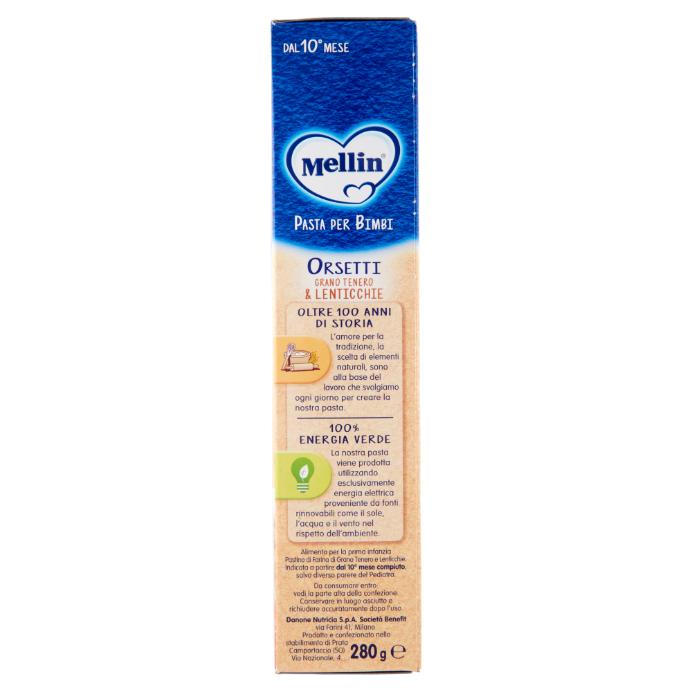 Mellin Pasta per Bimbi Orsetti Grano Tenero & Lenticchie 280 g