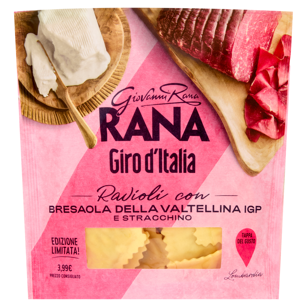 Giovanni Rana Giro d'Italia Ravioli con Bresaola della Valtellina IGP e Stracchino 250 g