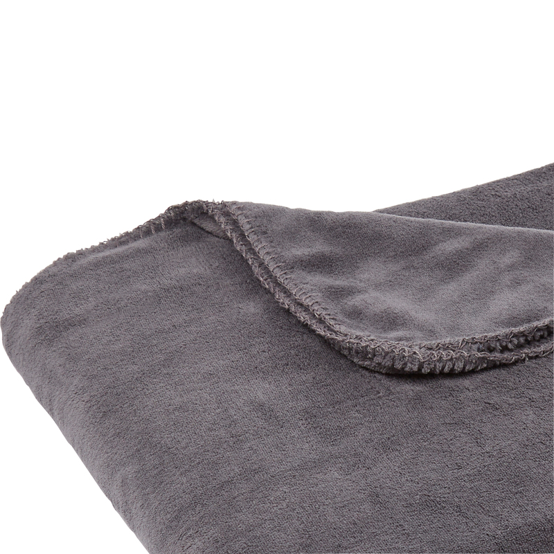 TEX HOME Plaid microfibra singolo, grigio scuro