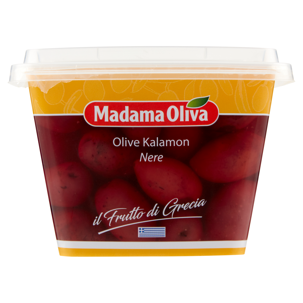 Madama Oliva il Frutto di Grecia Olive Kalamon Nere 480 g