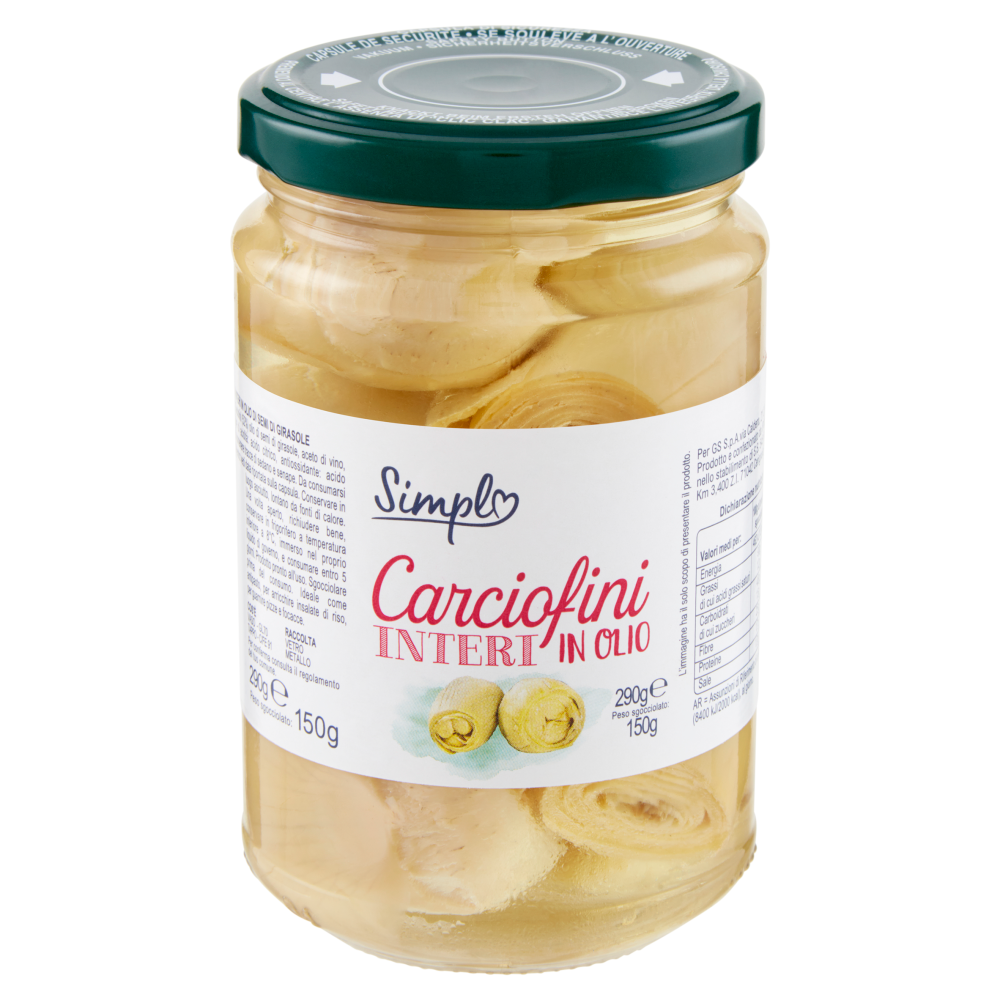 Simpl Carciofini Interi in Olio 290 g