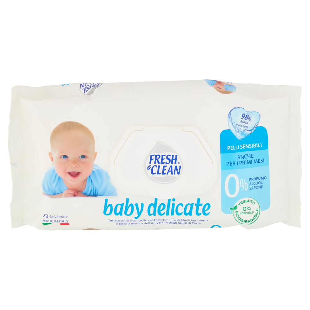 Fresh & Clean salviettine baby delicate Salviettine 72 pz