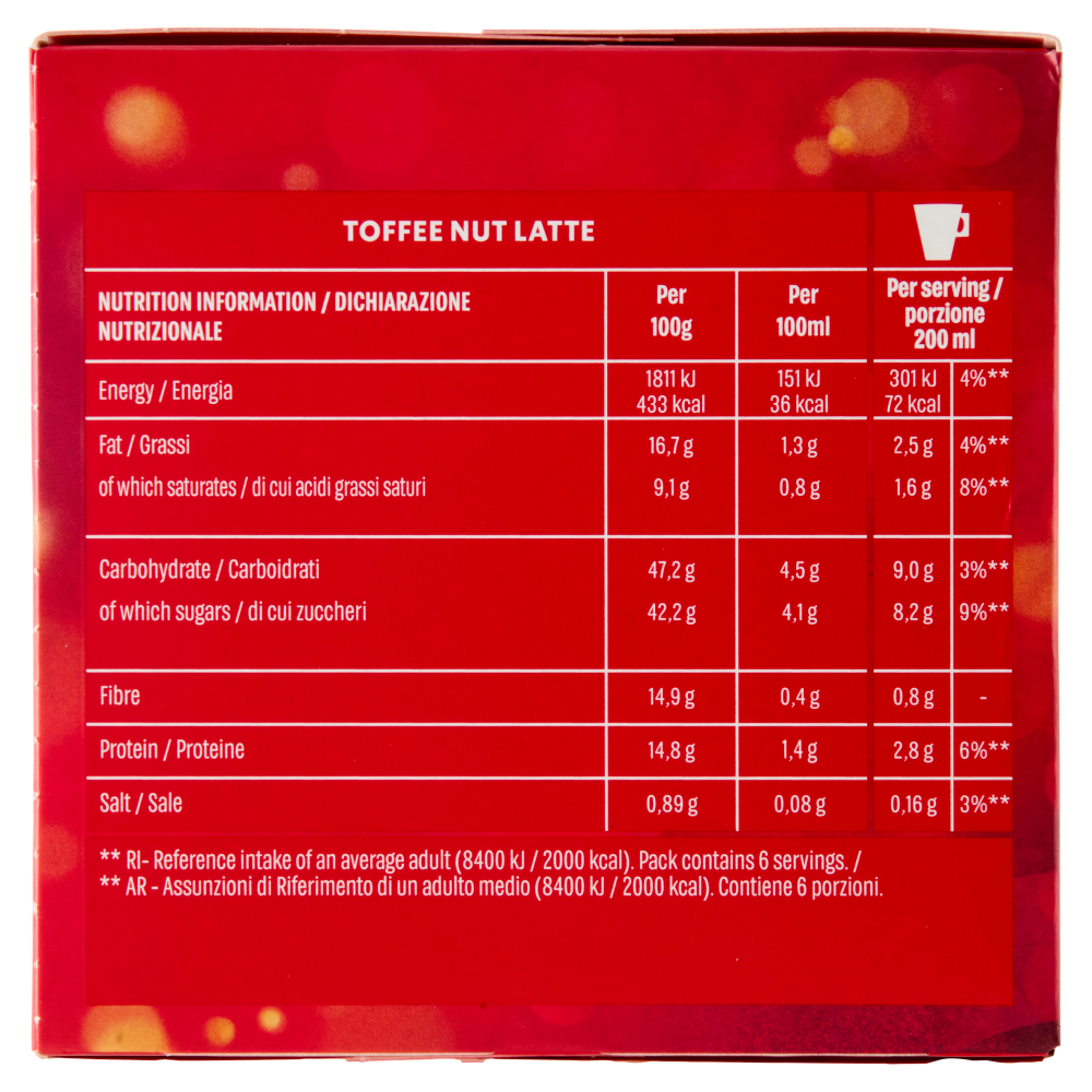 STARBUCKS Toffee Nut Latte by Nescafé Dolce Gusto Caffè Caramello e Nocciola 12 capsule 127,8g