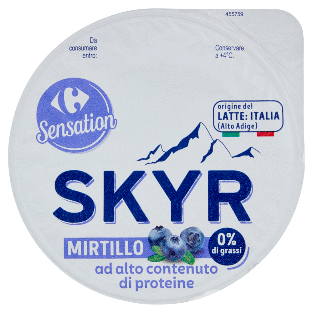 Carrefour Sensation Skyr Mirtillo 0% di grassi 150 g