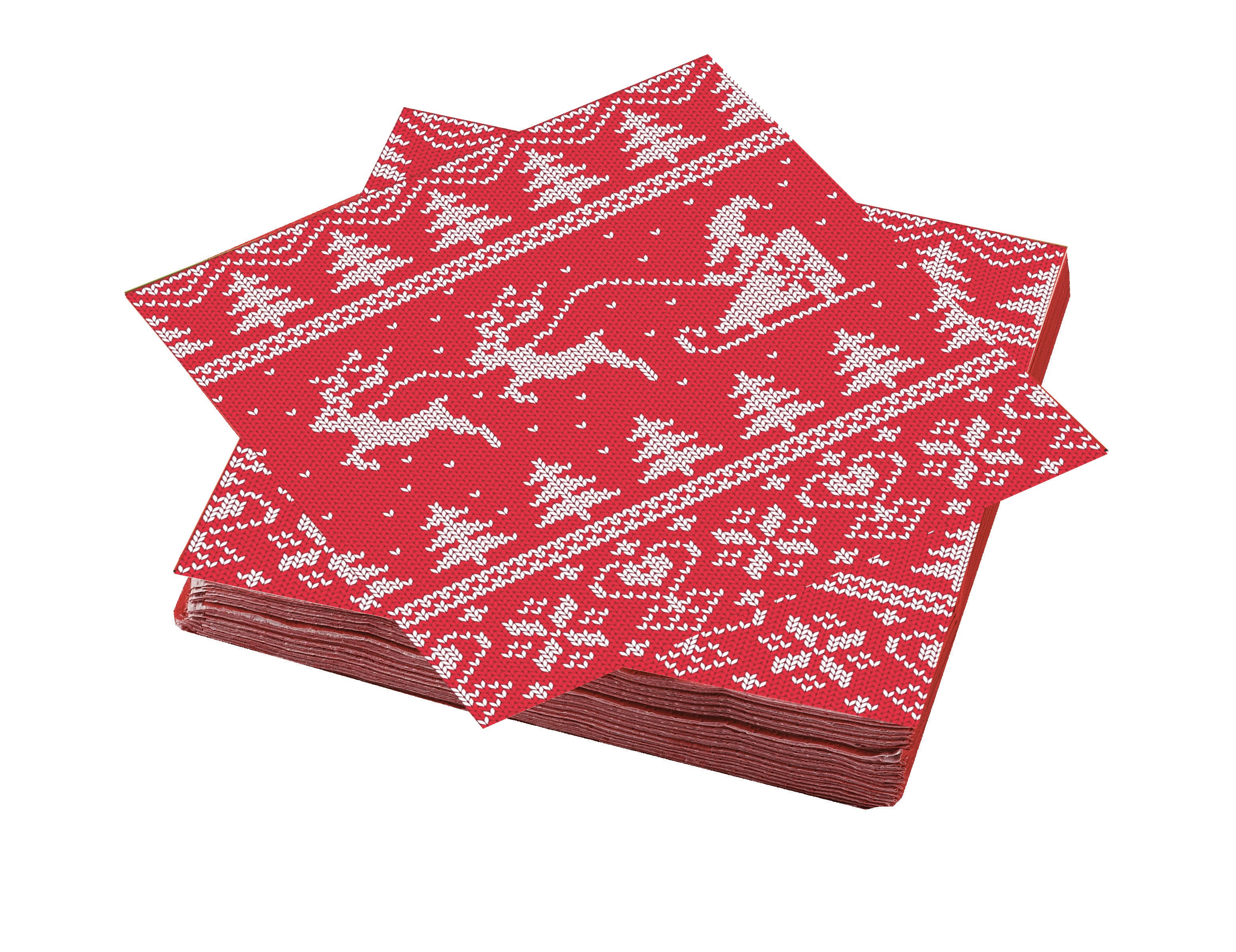 Le Nappage 20 tovaglioli in ovatta 33x33 cm 3 veli Cross stitch