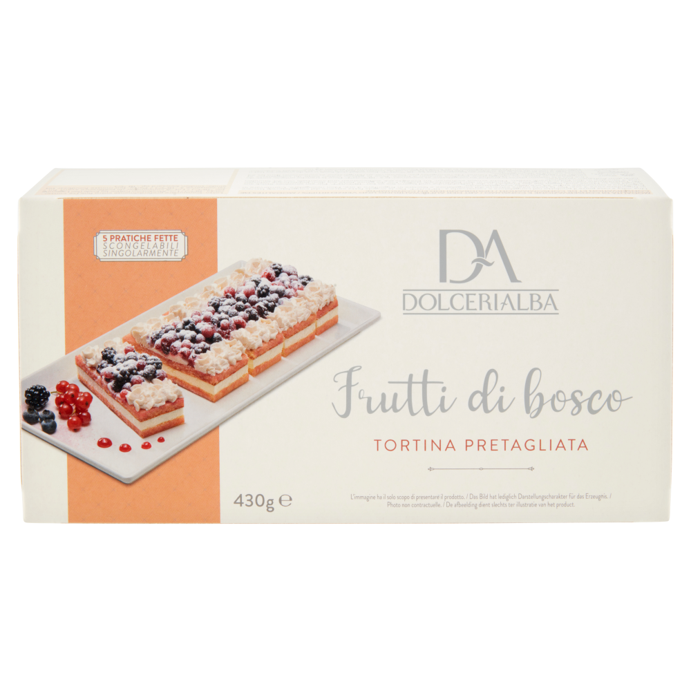 Dolcerialba Frutti di bosco Tortina Pretagliata 430 g