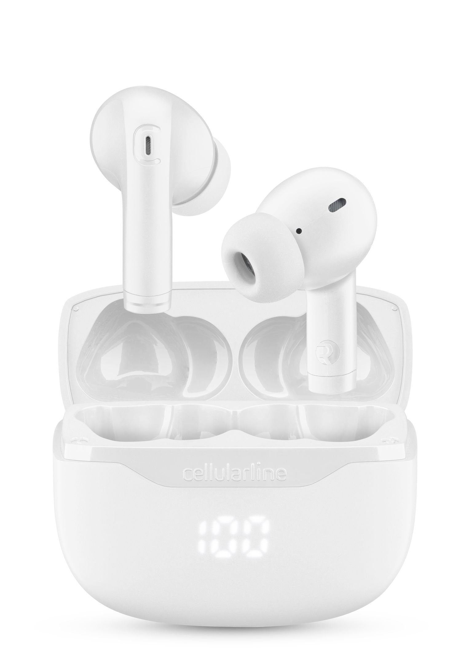 Cellularline Key Auricolari TWS Bluetooth custodia di ricarica e display led