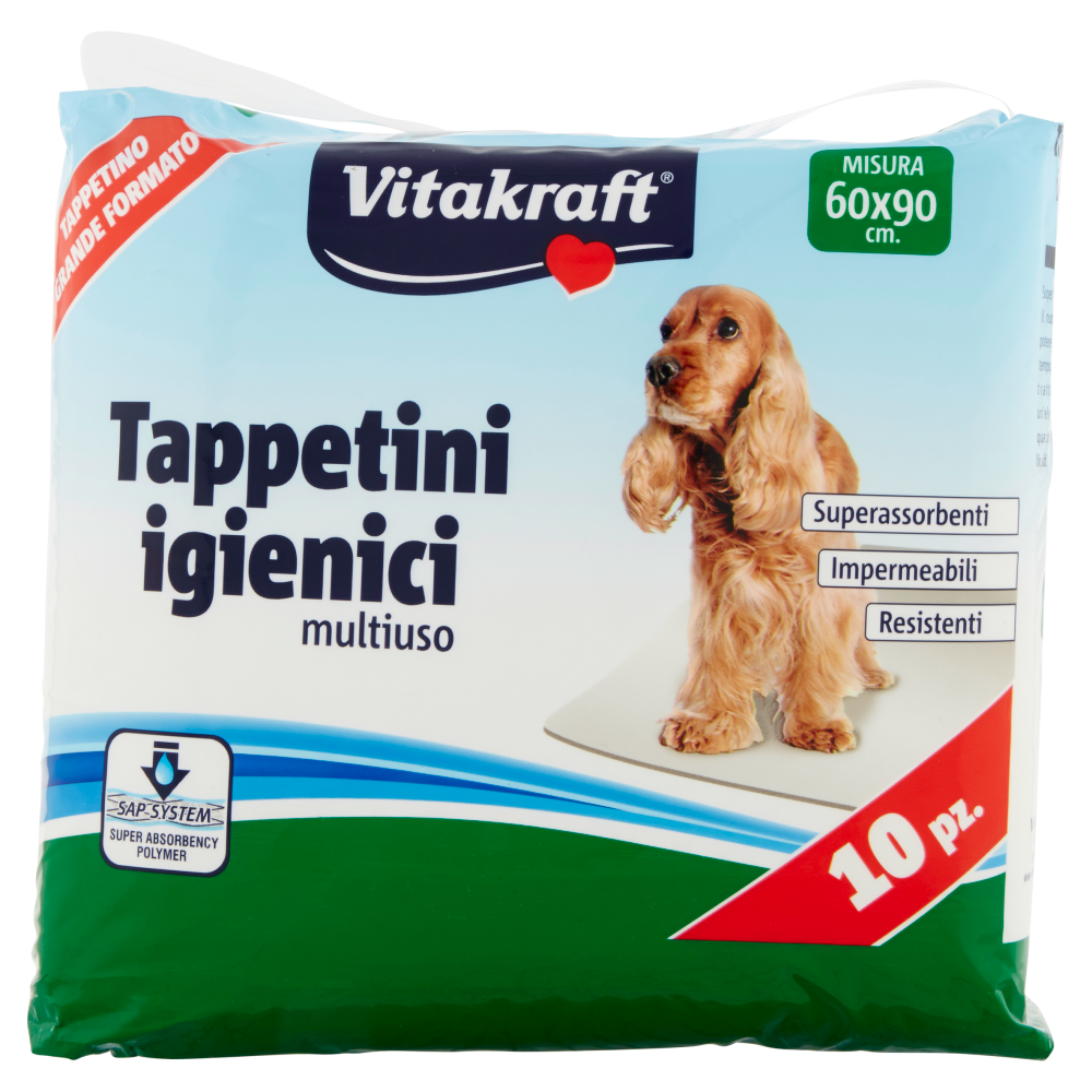 Vitakraft Tappetini igienici multiuso Misura 60x90 cm 10 pz