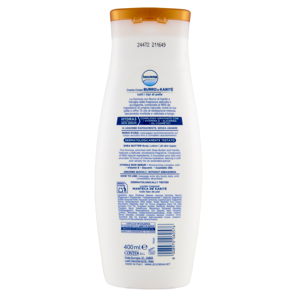 Leocrema Crema Corpo Burro di Karité 400 ml