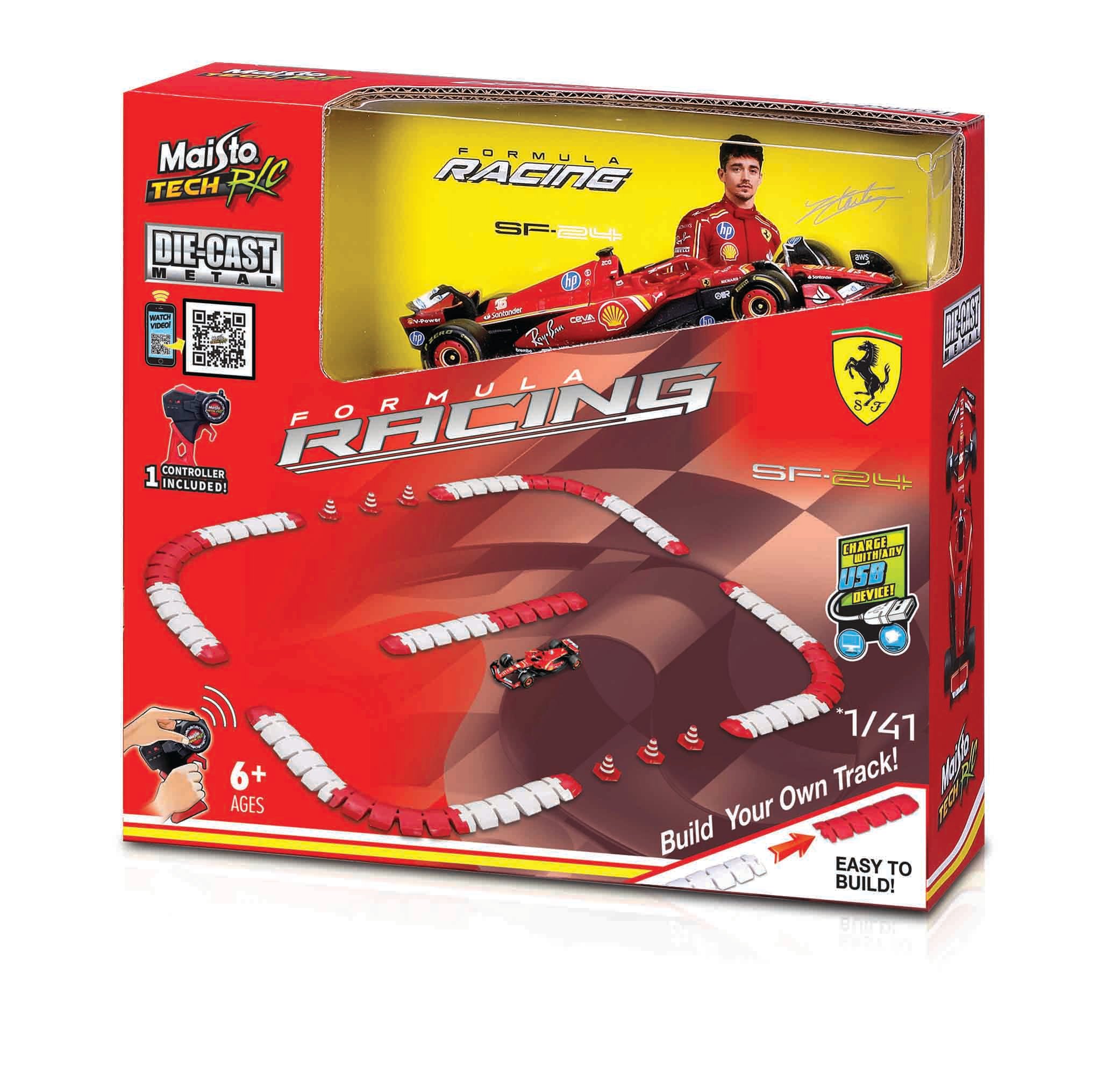 Maisto RC Formula Racing Ferrari SF-24 1:41 con pista