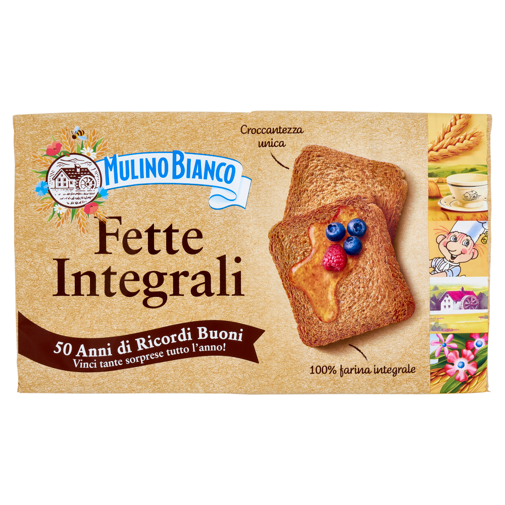 Mulino Bianco Fette Biscottate Integrali Ricche di Fibre 630g