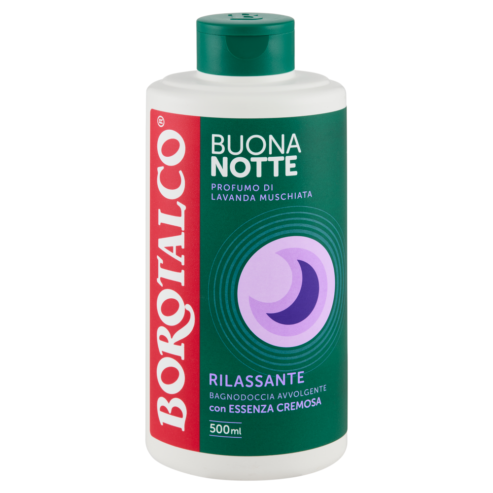 Borotalco Buonanotte Profumo di Lavanda Muschiata Rilassante Bagnodoccia Avvolgente 500 ml