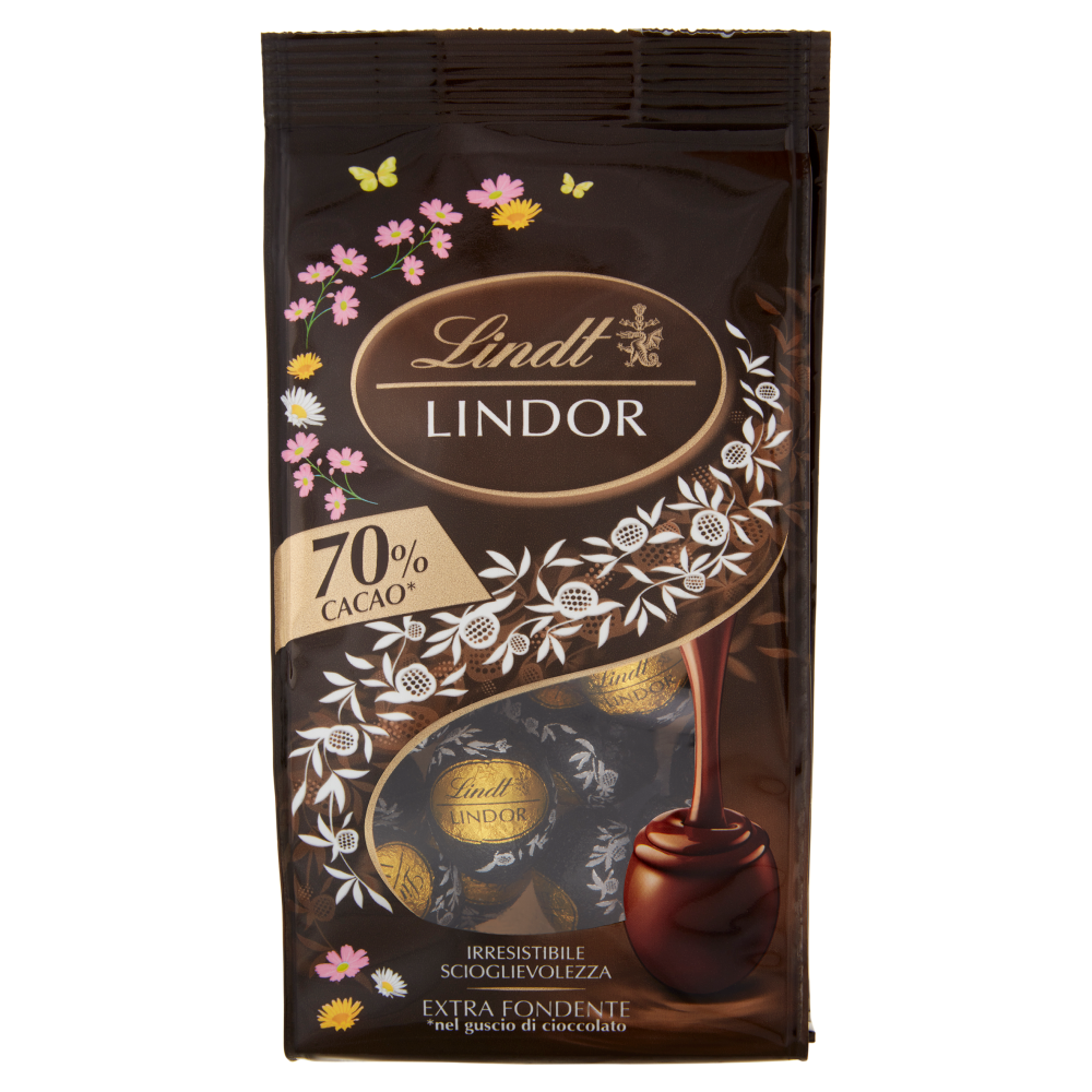 Lindt Lindor Ovetti di cioccolato Pasqua Cioccolato extra fondente 70% 180g