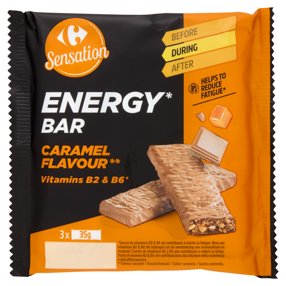 Carrefour Sensation Energy* Bar Gusto Caramello 3 x 35 g