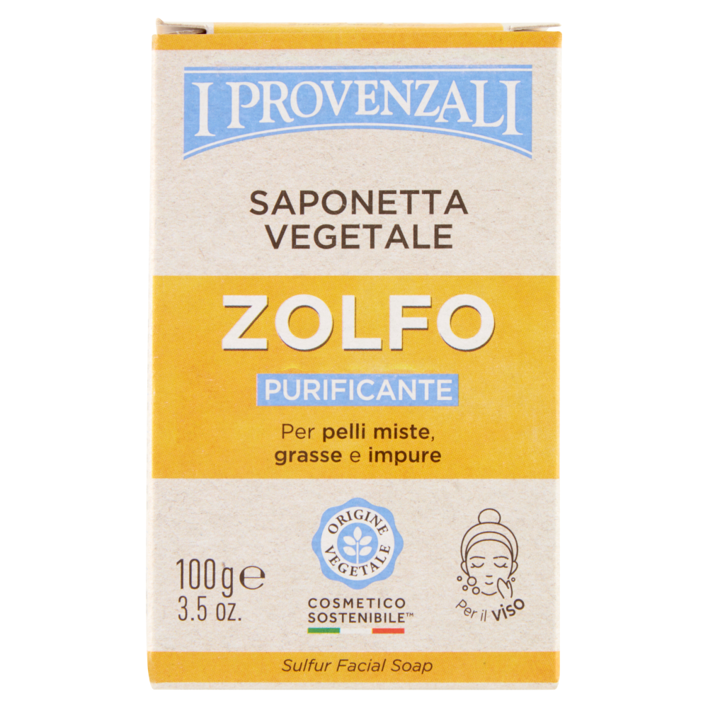 I Provenzali Saponetta Vegetale Zolfo Purificante 100 g
