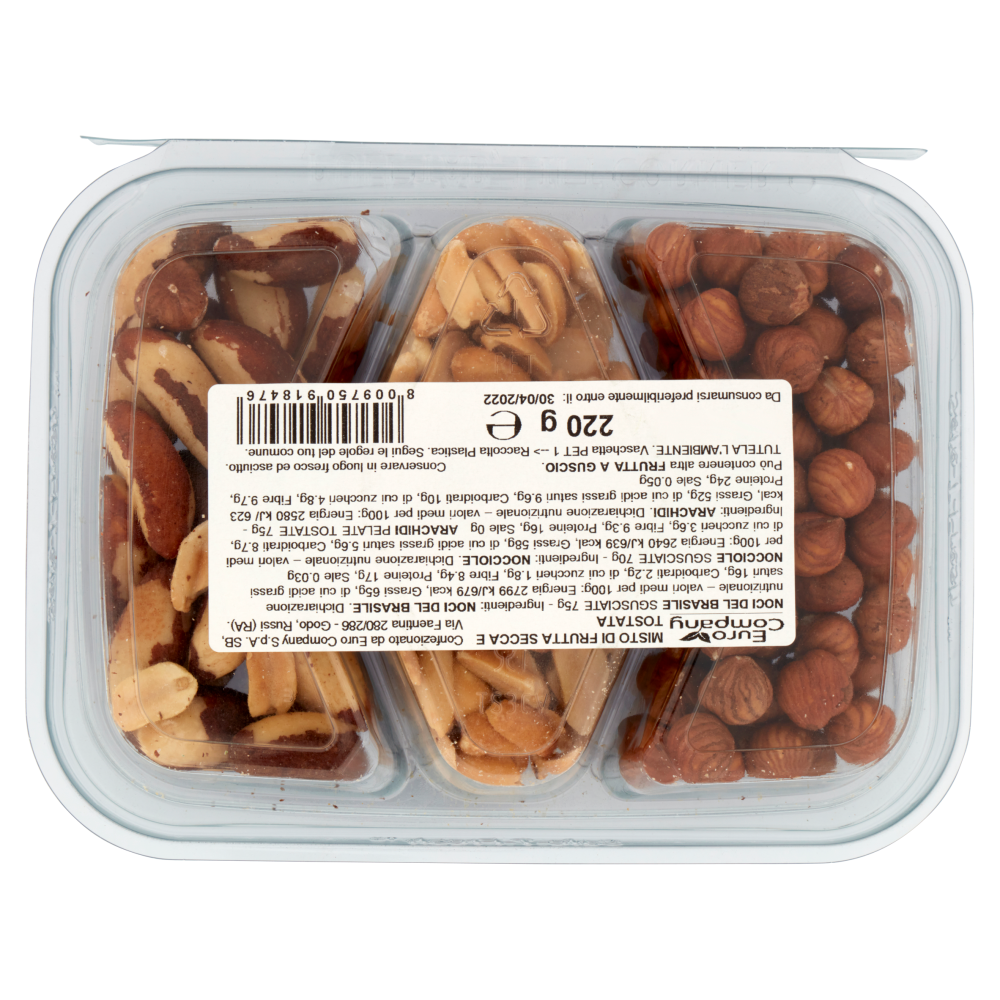 Euro Company Misto di Frutta Secca e Tostata 220 g