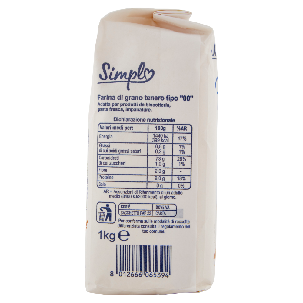 Simpl Farina "00" di grano tenero 1 Kg