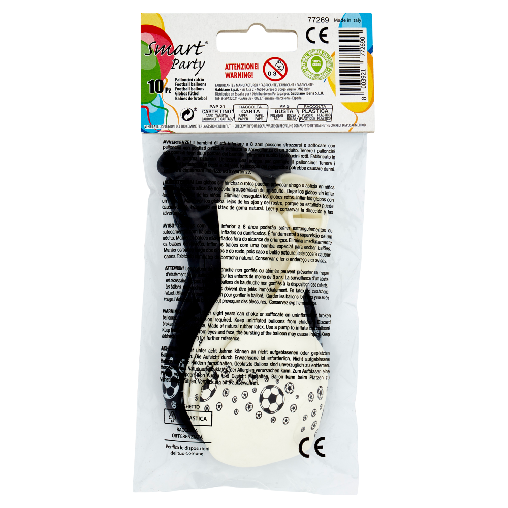 Smart Party Palloncini "Calcio" 8 pz