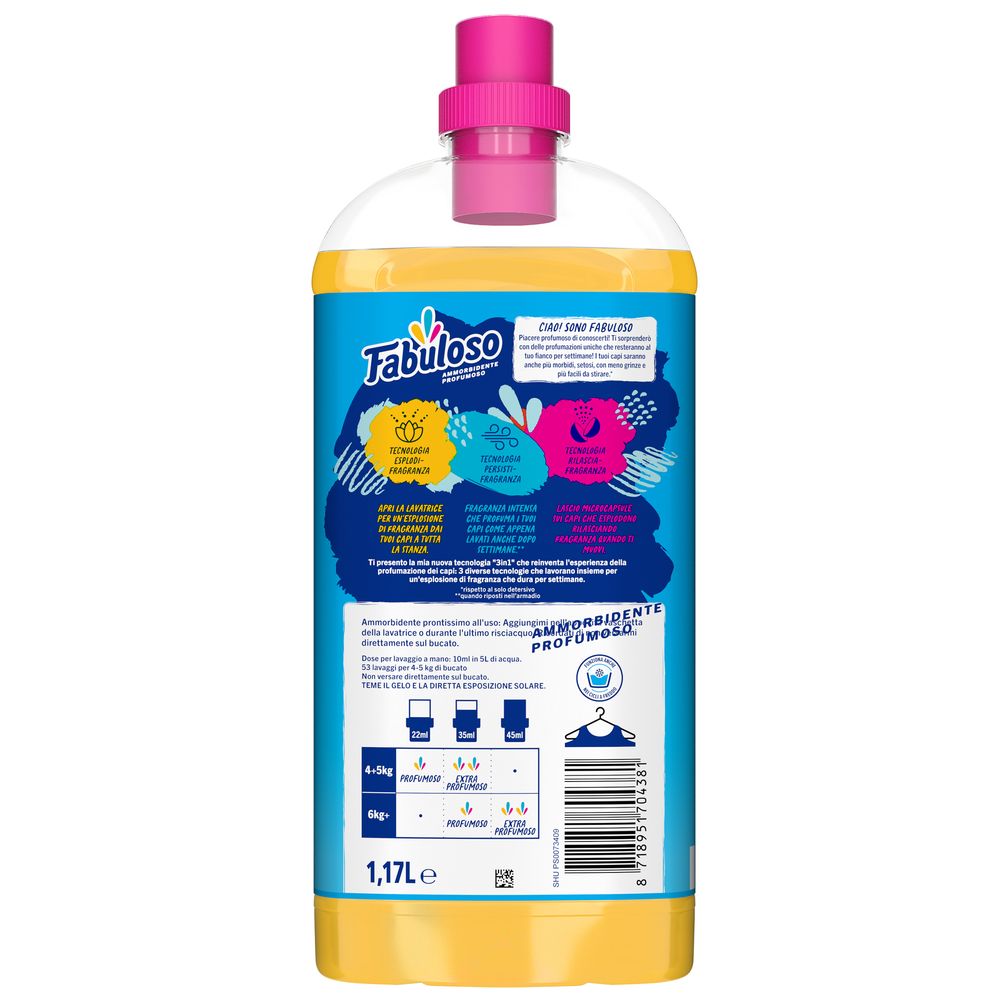 Fabuloso ammorbidente concentrato profumato Vaniglia 1,17L