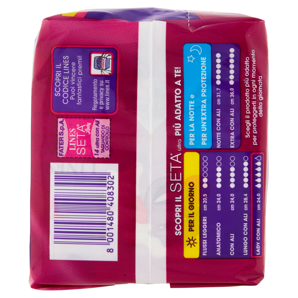 Lines Seta ultra Lady con ali 14 pz