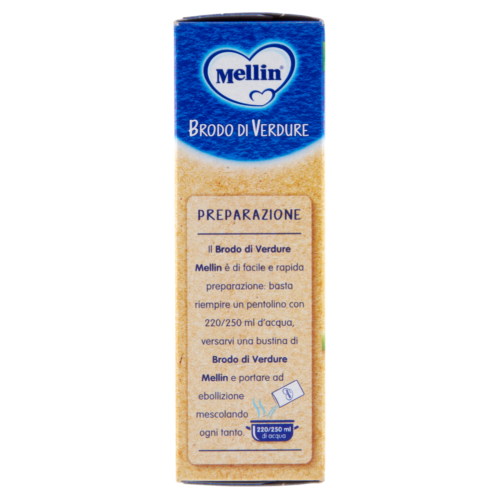 MELLIN Brodo di Verdure (10 bustine monodose da 8g) 80 g