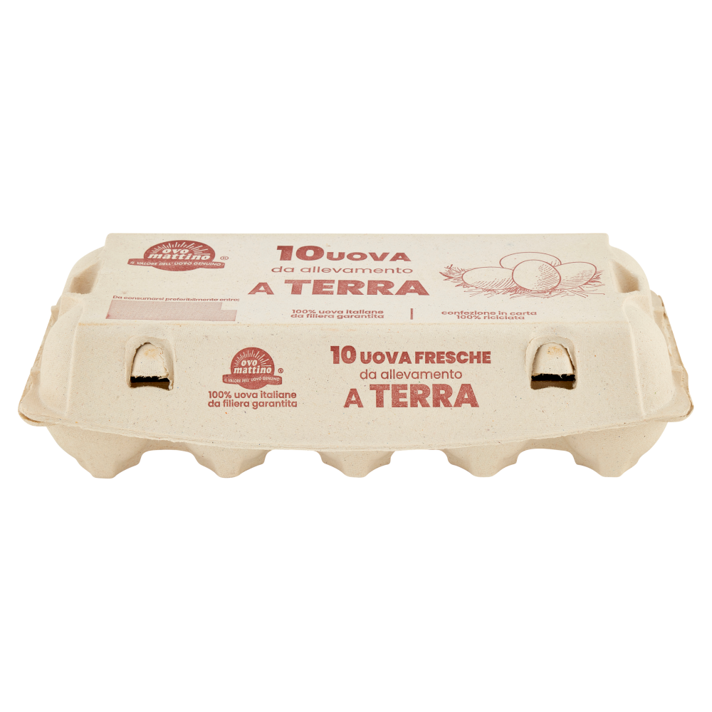 ovo mattino 10 Uova Fresche da allevamento a Terra 500 g