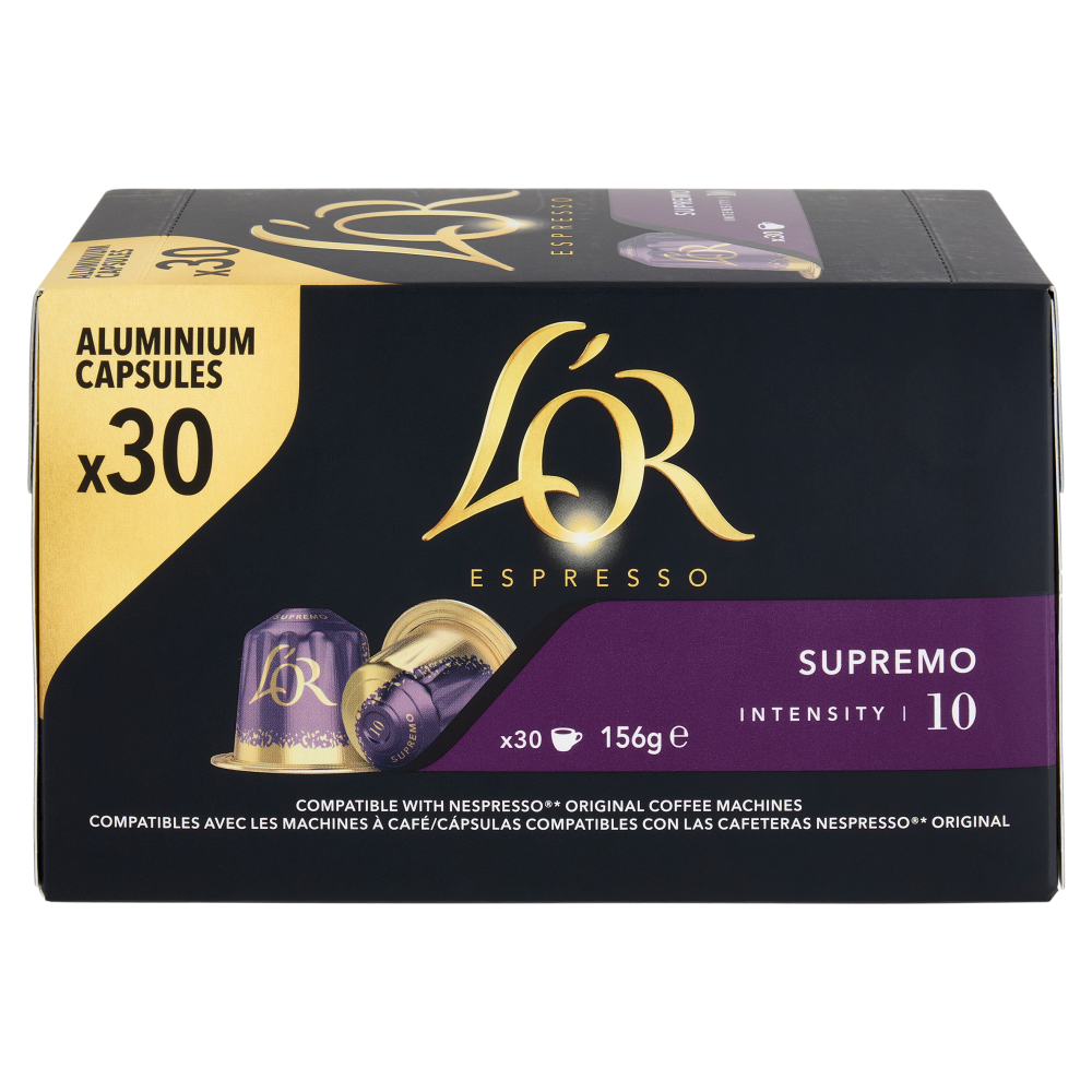 L'OR Supremo 10- 30 Capsule Caff&egrave; Compatibili con Macchine Nespresso*&reg; Original 156g