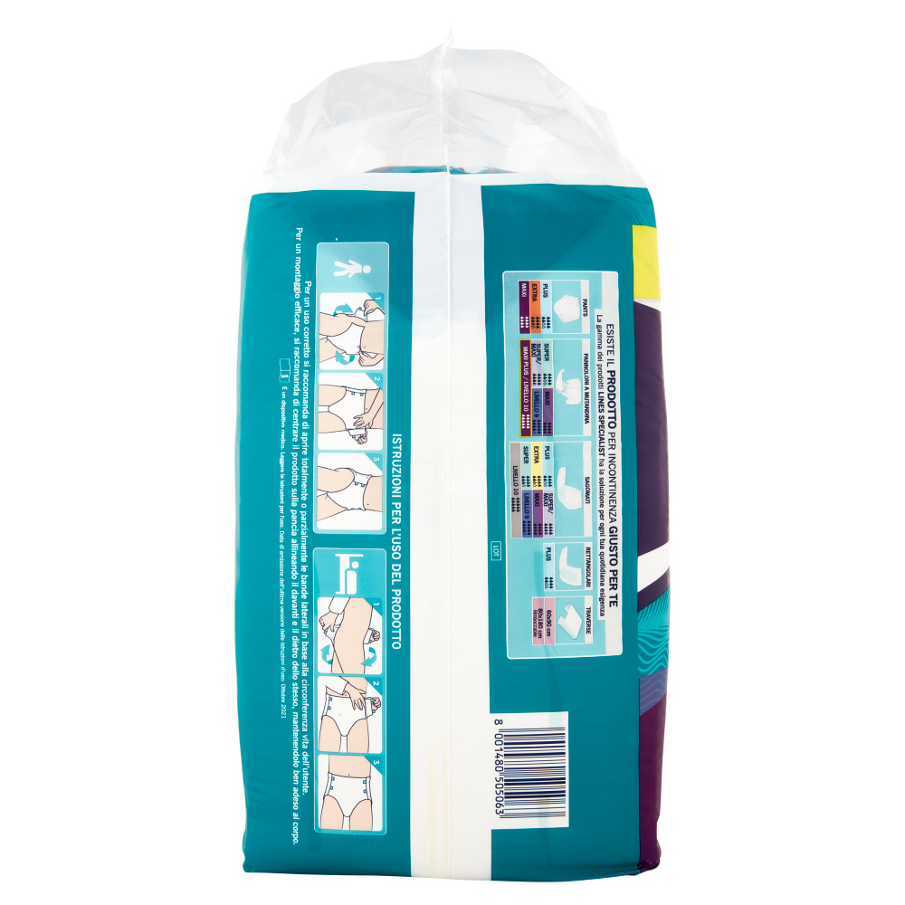 Lines Specialist Alta Protezione Pannoloni a Mutandina Unisex Tg. L Maxi Plus 12 pz