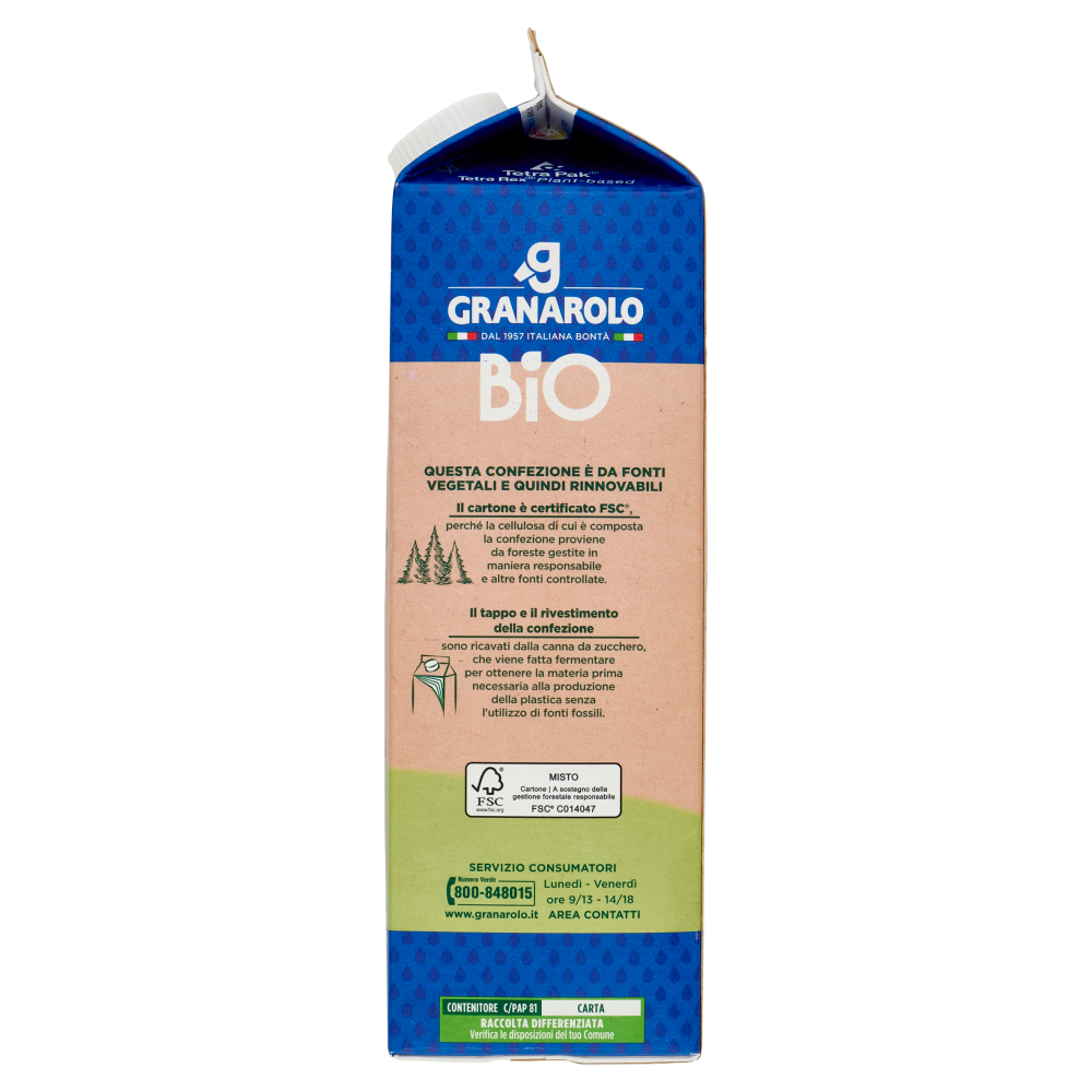 Granarolo Bio Latte Biologico Parzialmente Scremato 1 L