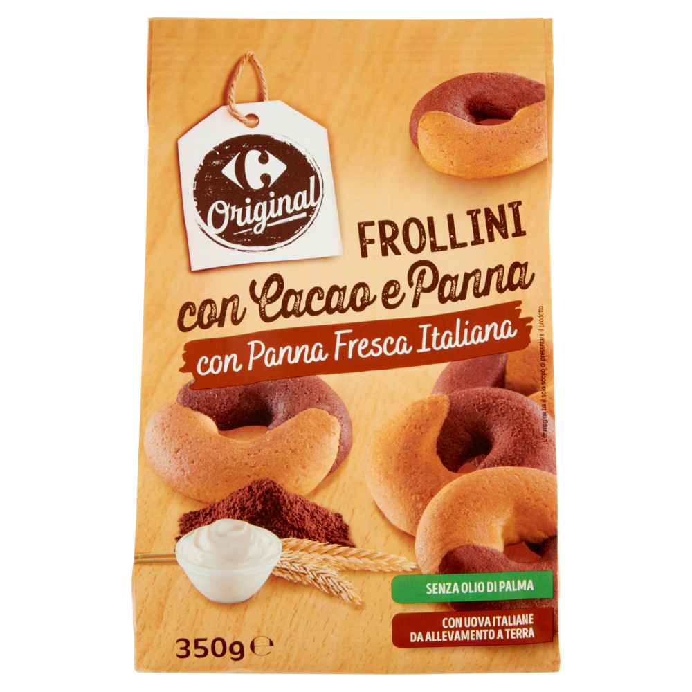 Carrefour Original Frollini con Cacao e Panna 350 g