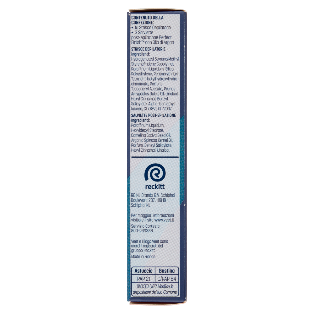 Veet Expert Strisce Ascelle e Zona Bikini Pelli Sensibili, 16 Strisce