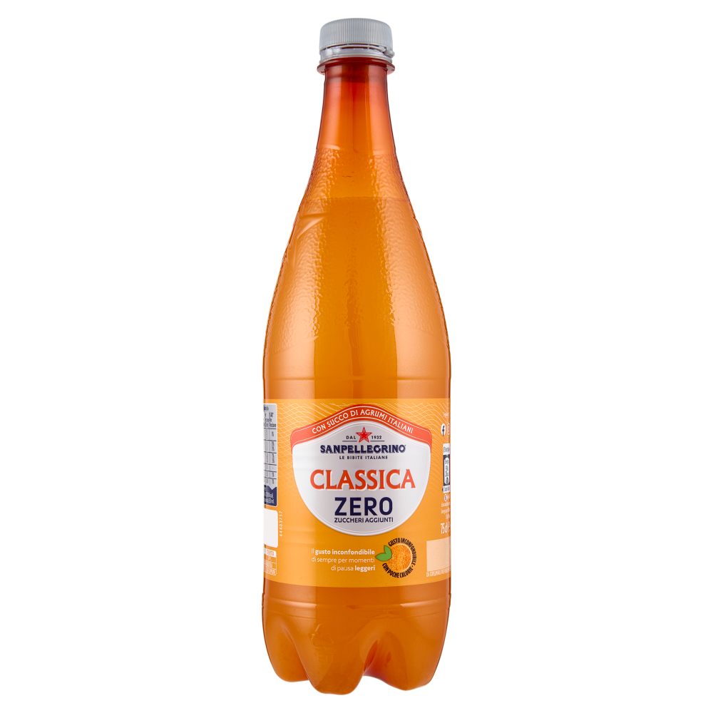 BIBITE SANPELLEGRINO, Bevande Gassate, Classica Zero, Pet 75cl