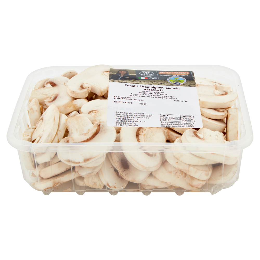 Carrefour il Mercato Funghi Champignon bianchi affettati bianchi 0,300 Kg