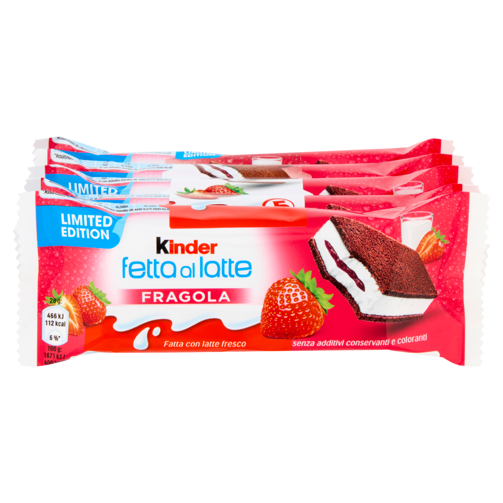 Kinder fetta al latte Fragola 5 x 28 g