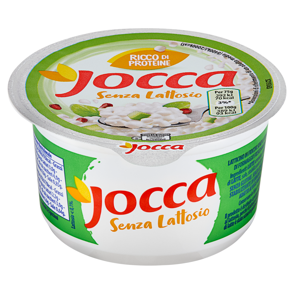 Jocca fiocchi di latte Senza Lattosio a base di formaggio fresco magro - 175g