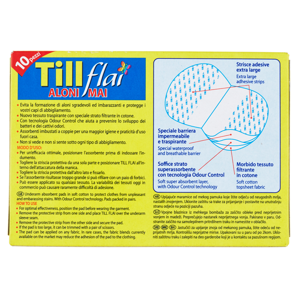 Till flai Assorbenti Ascellari Salva Abiti 10 pezzi