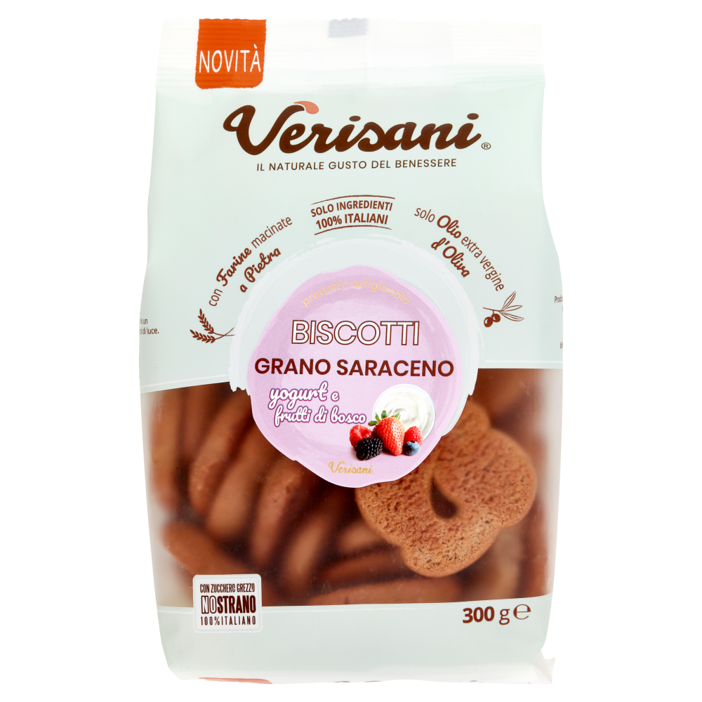 Verisani Biscotti Grano Saraceno yogurt e frutti di bosco 300 g