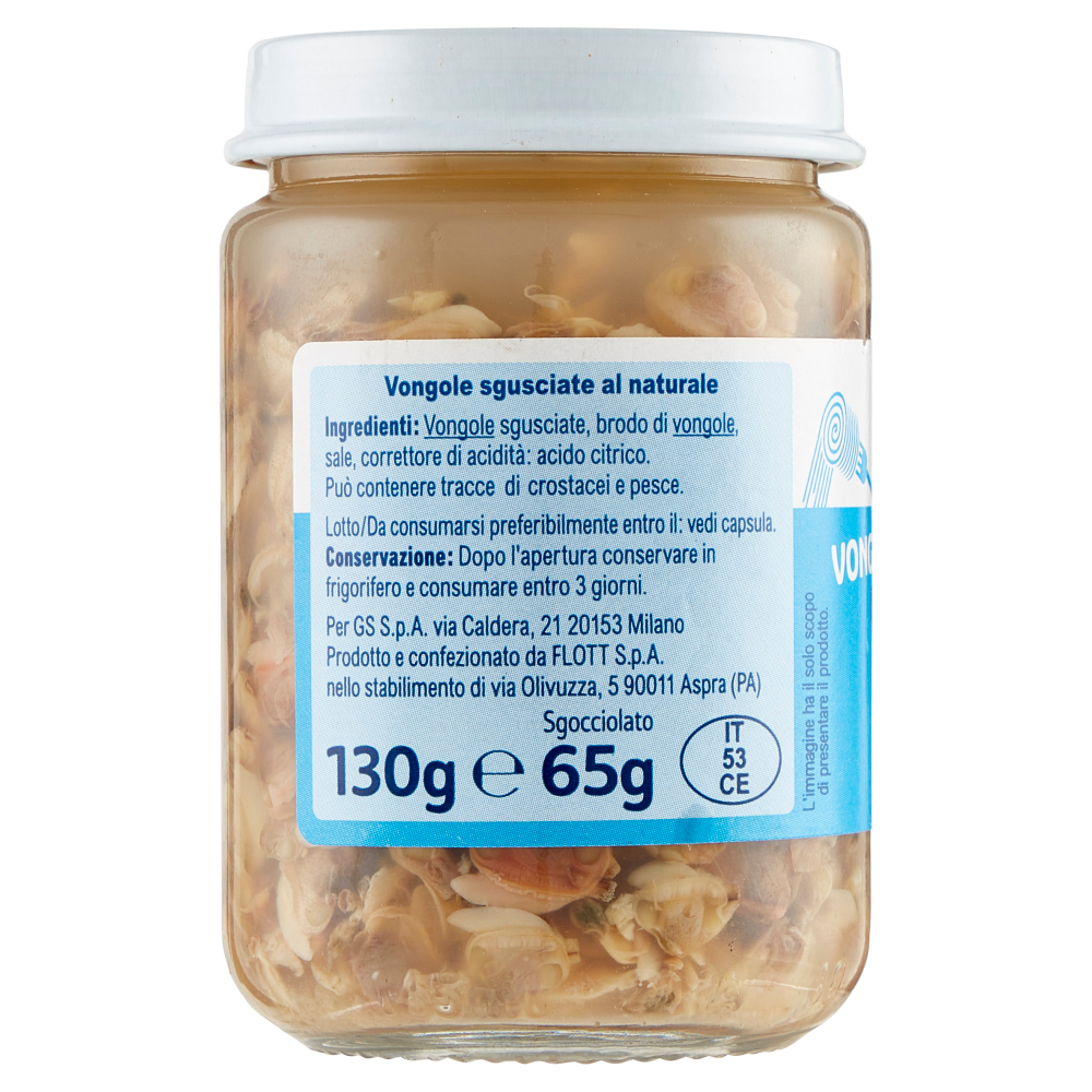 Carrefour Classic Vongole Sgusciate al Naturale 130 g