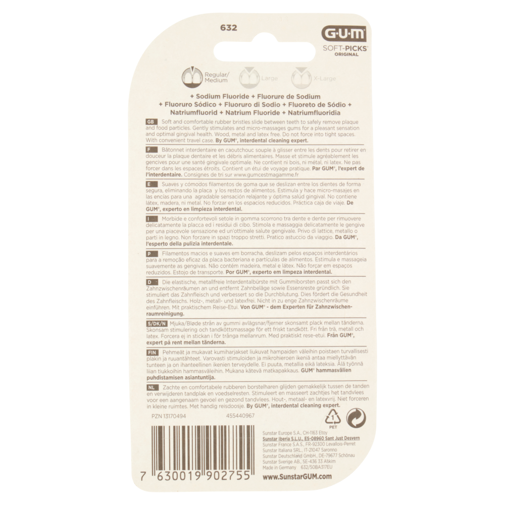 Gum Soft-Picks Original + Fluoruro Regular/Medium 40 + 10 pz
