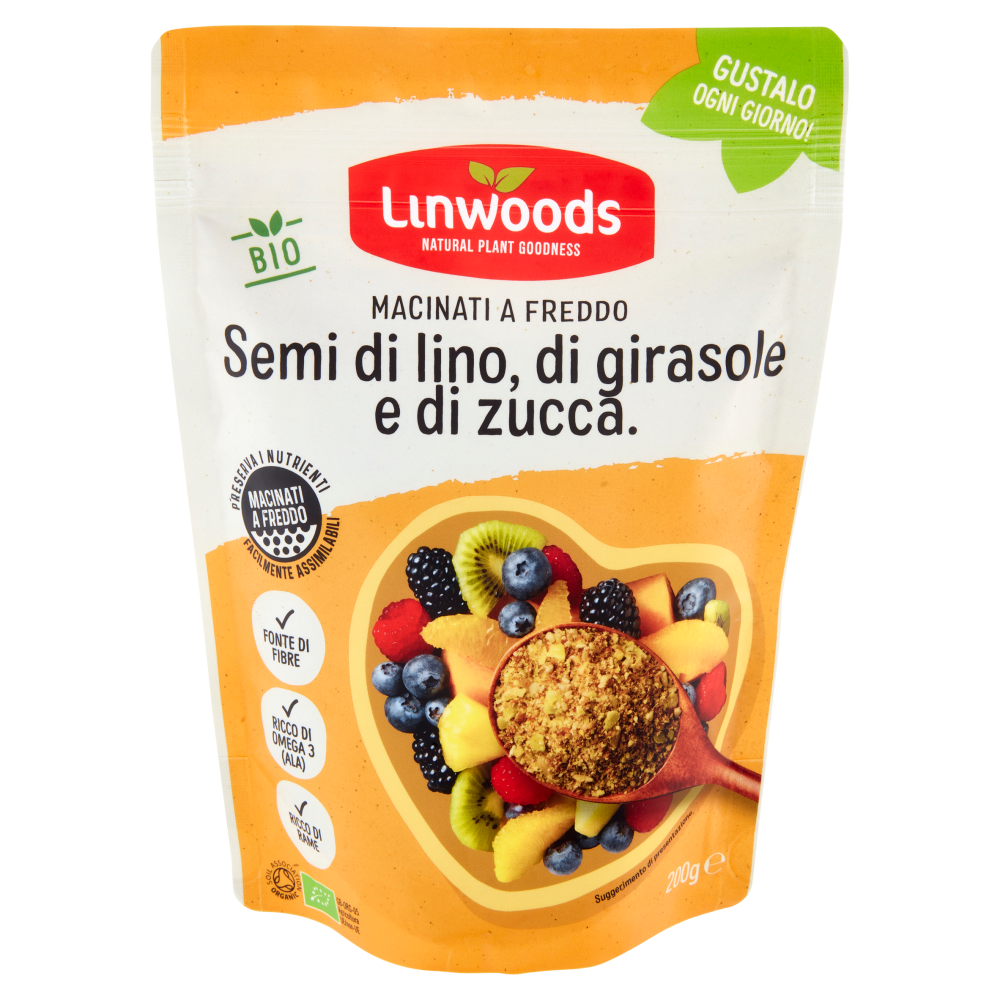Linwoods Semi di lino, di girasole e di zucca Macinati a Freddo Bio 200 g
