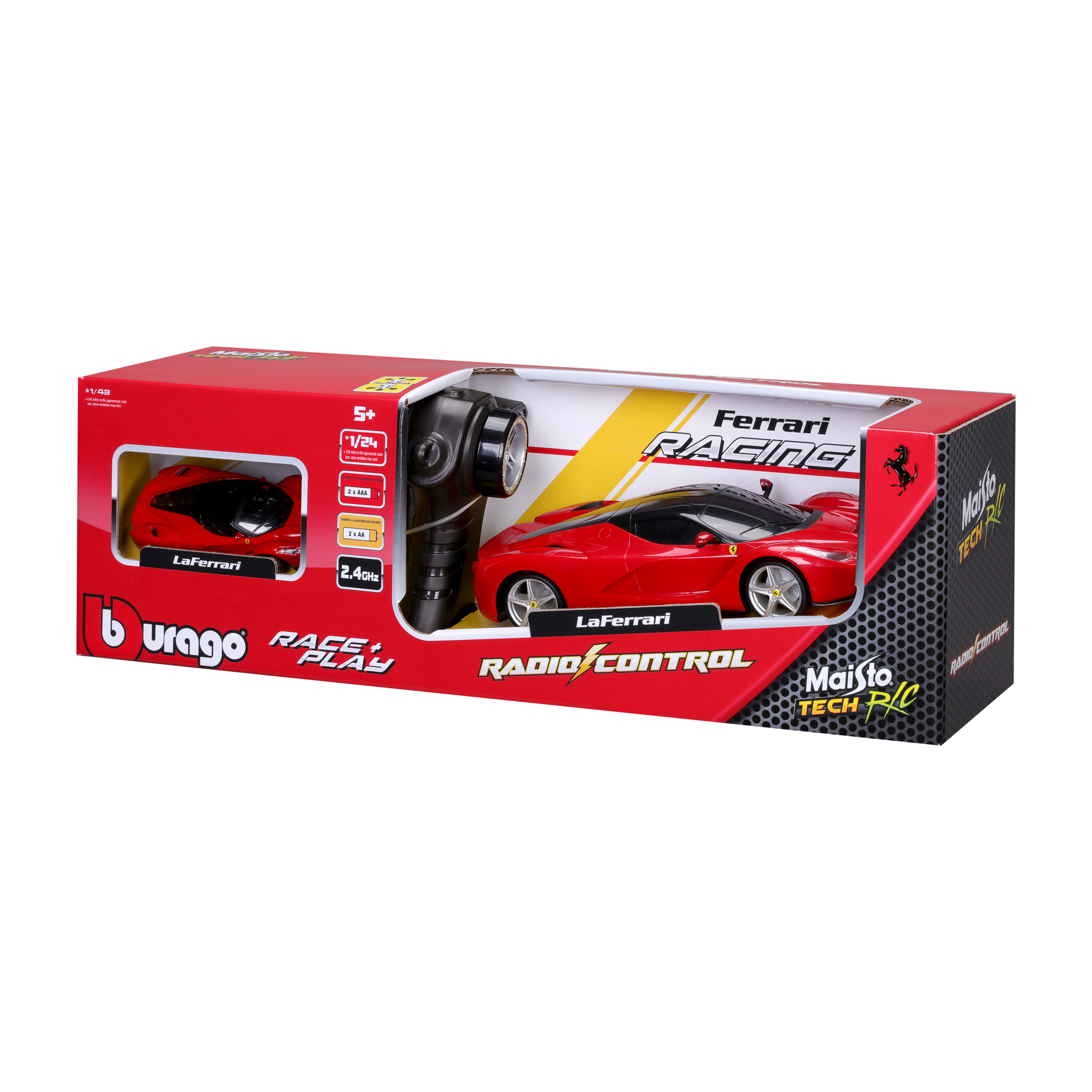 Maisto Co-Pack RC Ferrari 1:24 + Auto Ferrari DieCast 1:43