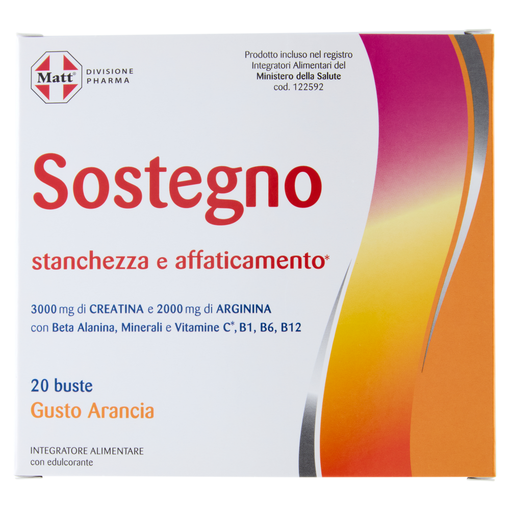 Matt Divisione Pharma Sostegno 20 buste Gusto Arancia 160 g