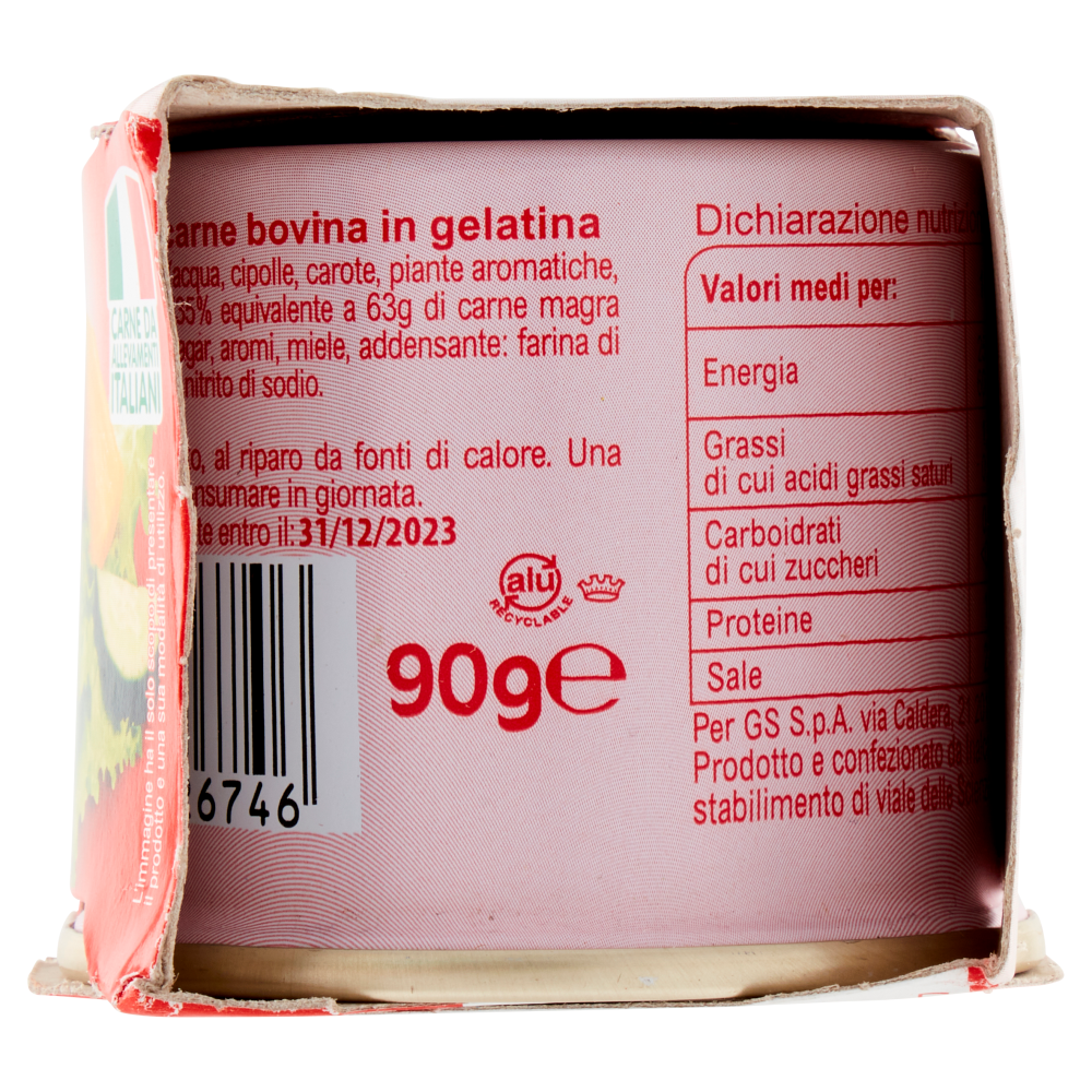 Carrefour Classic Carne Bovina in Gelatina 3 x 90 g