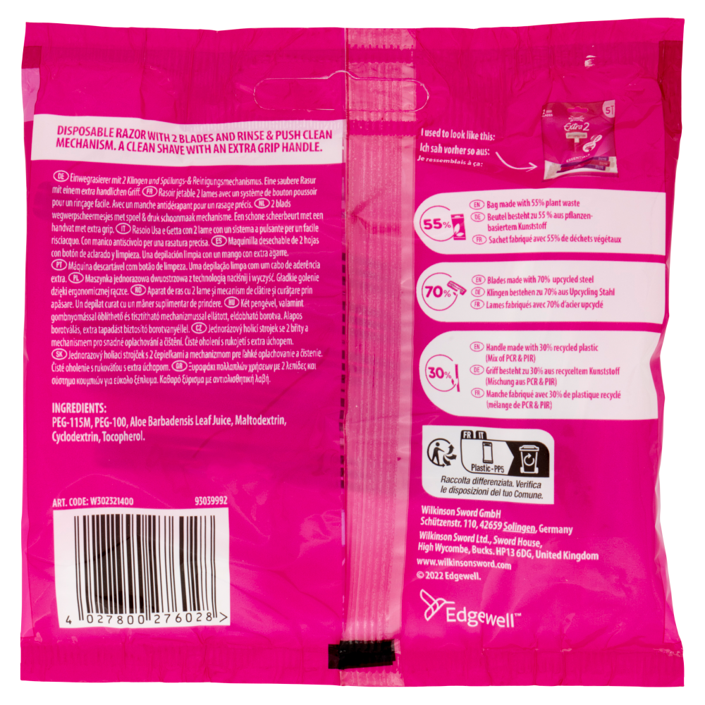 Wilkinson Sword Rasoio usa&getta My Intuition Extra 2 Essentials x5