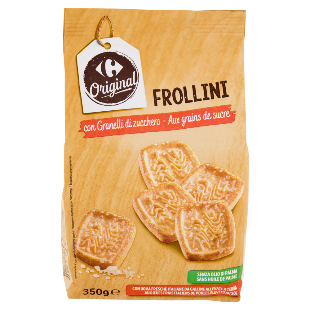 Carrefour Original Frollini con Granelli di zucchero 350 g